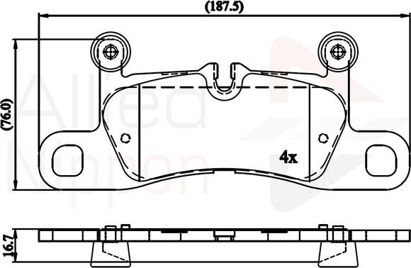 Comline ADB06048 - Гальмівні колодки, дискові гальма autozip.com.ua