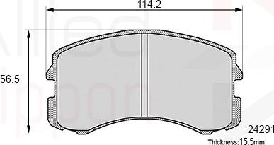 Comline ADB06061 - Гальмівні колодки, дискові гальма autozip.com.ua