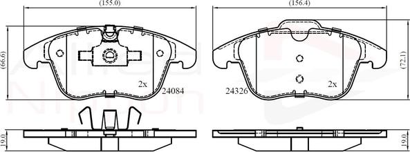 Comline ADB06036 - Гальмівні колодки, дискові гальма autozip.com.ua