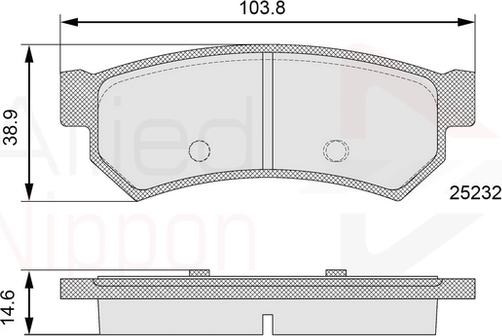 Comline ADB06100 - Гальмівні колодки, дискові гальма autozip.com.ua