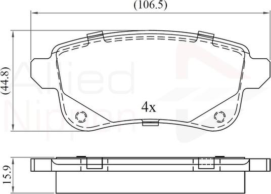 Comline ADB06124 - Гальмівні колодки, дискові гальма autozip.com.ua