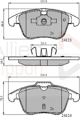 Comline ADB01591 - Гальмівні колодки, дискові гальма autozip.com.ua