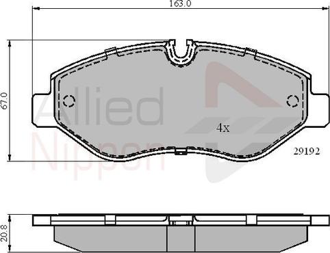 Comline ADB01555 - Гальмівні колодки, дискові гальма autozip.com.ua