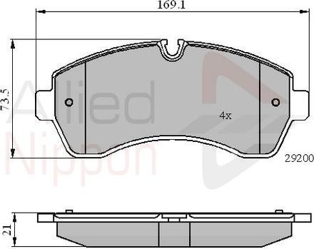 Comline ADB01569 - Гальмівні колодки, дискові гальма autozip.com.ua