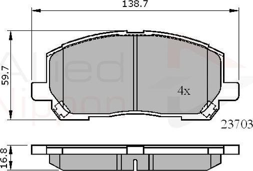 Comline ADB01507 - Гальмівні колодки, дискові гальма autozip.com.ua