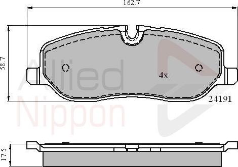 Comline ADB01533 - Гальмівні колодки, дискові гальма autozip.com.ua