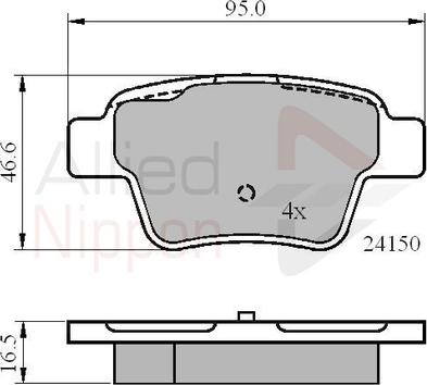 Comline ADB01658 - Гальмівні колодки, дискові гальма autozip.com.ua