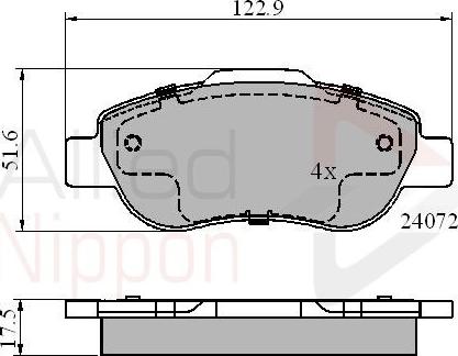 Comline ADB01600 - Гальмівні колодки, дискові гальма autozip.com.ua