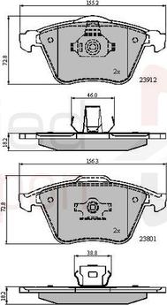 Comline ADB01607 - Гальмівні колодки, дискові гальма autozip.com.ua