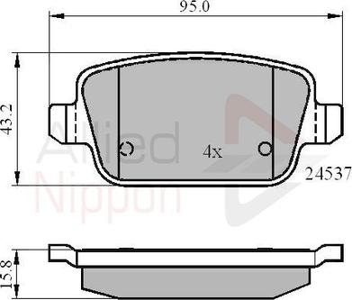 Comline ADB01610 - Гальмівні колодки, дискові гальма autozip.com.ua