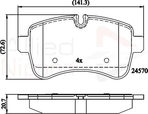 Comline ADB01617 - Гальмівні колодки, дискові гальма autozip.com.ua