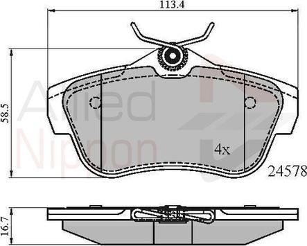 Comline ADB01622 - Гальмівні колодки, дискові гальма autozip.com.ua