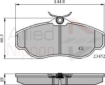 Comline ADB0162 - Гальмівні колодки, дискові гальма autozip.com.ua