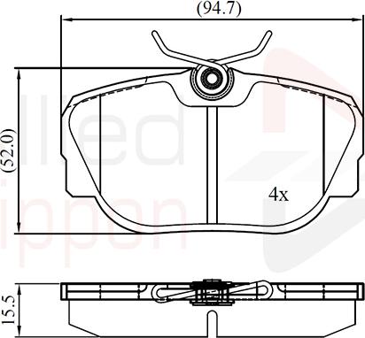 Comline ADB01093 - Гальмівні колодки, дискові гальма autozip.com.ua