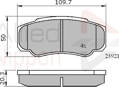 Comline ADB01042 - Гальмівні колодки, дискові гальма autozip.com.ua