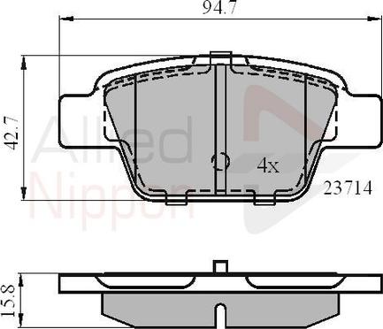 Comline ADB01039 - Гальмівні колодки, дискові гальма autozip.com.ua