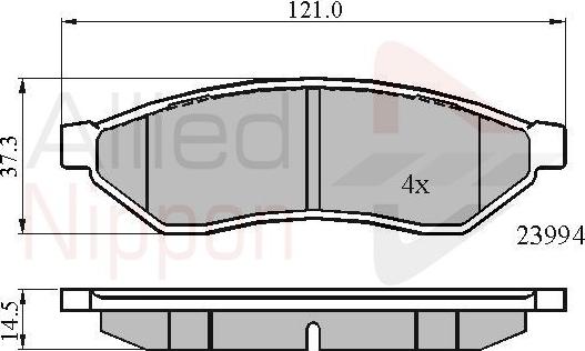 Comline ADB01190 - Гальмівні колодки, дискові гальма autozip.com.ua