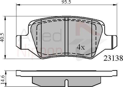 Comline ADB01149 - Гальмівні колодки, дискові гальма autozip.com.ua