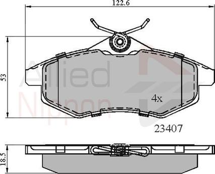 Comline ADB01145 - Гальмівні колодки, дискові гальма autozip.com.ua