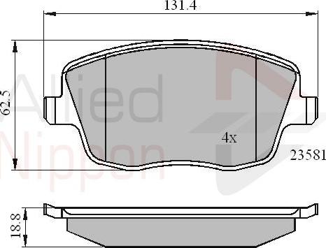 Comline ADB01147 - Гальмівні колодки, дискові гальма autozip.com.ua