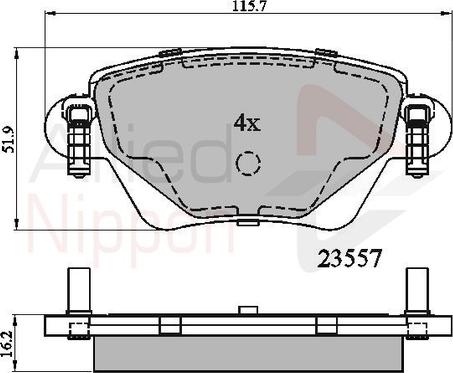 Comline ADB01114 - Гальмівні колодки, дискові гальма autozip.com.ua