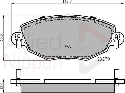 Comline ADB01110 - Гальмівні колодки, дискові гальма autozip.com.ua