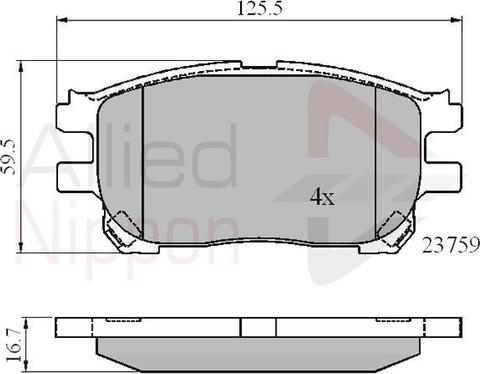 Comline ADB01139 - Гальмівні колодки, дискові гальма autozip.com.ua