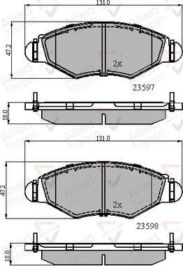 Comline ADB01131 - Гальмівні колодки, дискові гальма autozip.com.ua