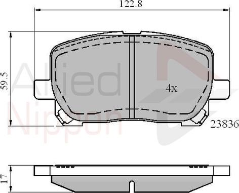 Comline ADB01132 - Гальмівні колодки, дискові гальма autozip.com.ua