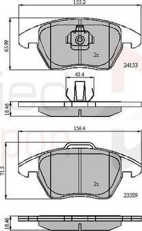 Comline ADB01308 - Гальмівні колодки, дискові гальма autozip.com.ua