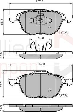 Comline ADB01323 - Гальмівні колодки, дискові гальма autozip.com.ua