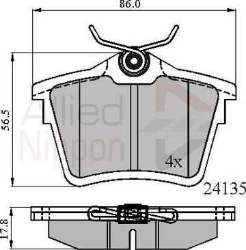 Comline ADB01252 - Гальмівні колодки, дискові гальма autozip.com.ua