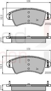 Comline ADB01260 - Гальмівні колодки, дискові гальма autozip.com.ua