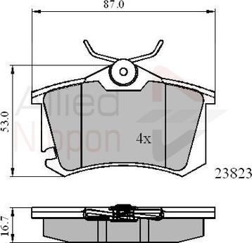 Comline ADB01761 - Гальмівні колодки, дискові гальма autozip.com.ua