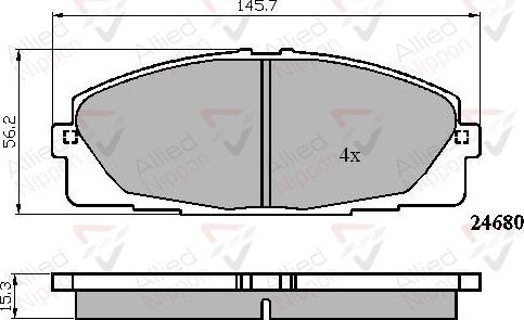 Ferodo FDB4327 - Гальмівні колодки, дискові гальма autozip.com.ua