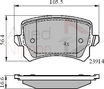 Comline ADB01712 - Гальмівні колодки, дискові гальма autozip.com.ua