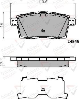 Comline ADB01731 - Гальмівні колодки, дискові гальма autozip.com.ua