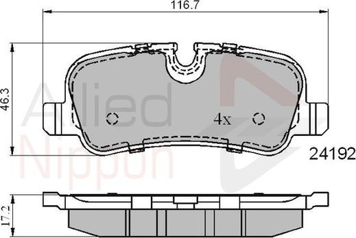 Comline ADB01726 - Гальмівні колодки, дискові гальма autozip.com.ua