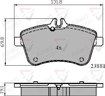 Comline ADB01723 - Гальмівні колодки, дискові гальма autozip.com.ua