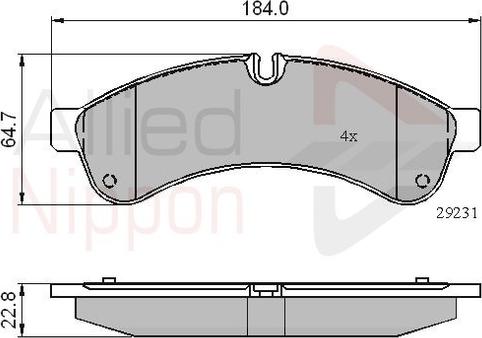 Comline ADB01727 - Гальмівні колодки, дискові гальма autozip.com.ua