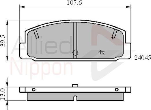 Comline ADB0819 - Гальмівні колодки, дискові гальма autozip.com.ua