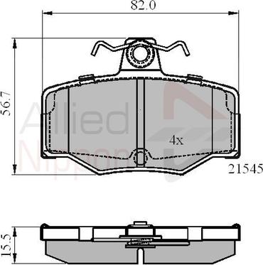 Comline ADB0878 - Гальмівні колодки, дискові гальма autozip.com.ua