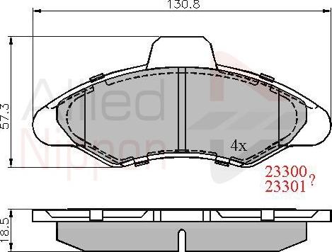 Comline ADB0393 - Гальмівні колодки, дискові гальма autozip.com.ua