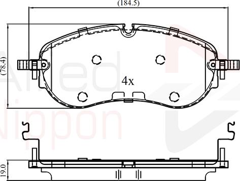 Comline ADB03413 - Гальмівні колодки, дискові гальма autozip.com.ua