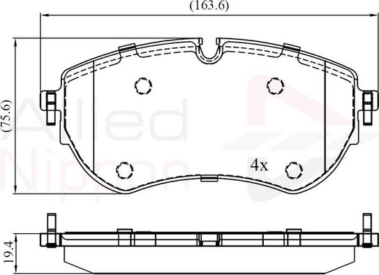 ALLIED NIPPON ADB02456 - Гальмівні колодки, дискові гальма autozip.com.ua