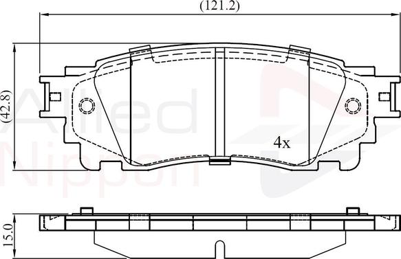 Comline ADB02460 - Гальмівні колодки, дискові гальма autozip.com.ua