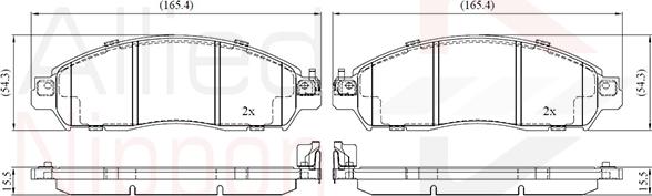 Comline ADB02486 - Гальмівні колодки, дискові гальма autozip.com.ua