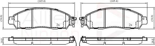 Comline ADB02420 - Гальмівні колодки, дискові гальма autozip.com.ua