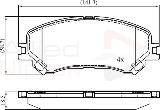 Comline ADB02423 - Гальмівні колодки, дискові гальма autozip.com.ua