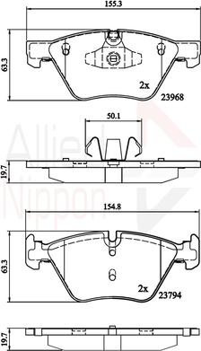 Comline ADB02011 - Гальмівні колодки, дискові гальма autozip.com.ua